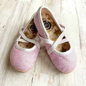 Livie & Luca Aurora 6M Pink Sparkle Glitter Ballet Flat Toddler Girls Size 6